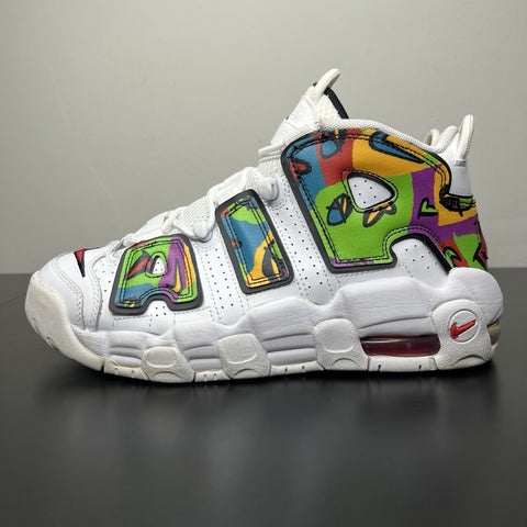 Size 7Y - Nike Air More Uptempo Peace, Love, Basketball