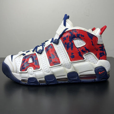 Size 10 - Nike Air More Uptempo Red Navy Camo