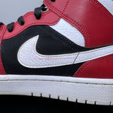 Size 10W/8.5M - Jordan 1 Mid Gym Red Black