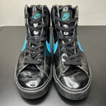 Size 11 - Nike Sweet Classic High Patent Black Turquiose