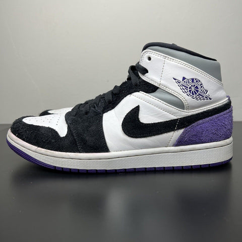 Size 8.5 - Jordan 1 Mid SE Black/Varsity Purple/White