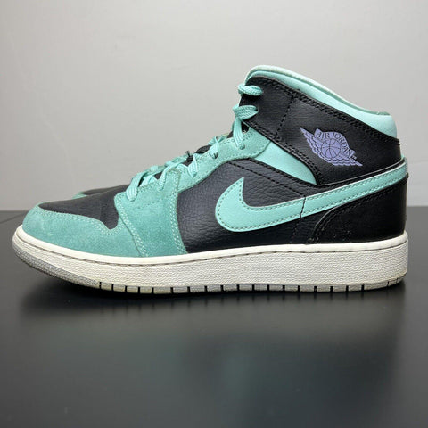 Size 6Y - Nike Air Jordan Mid Kids Aqua Blue / Black - Brokeboy Shop LLC